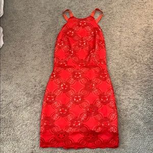 red formal dress